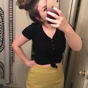 Light Green Silence + Noise High Rise Skirt